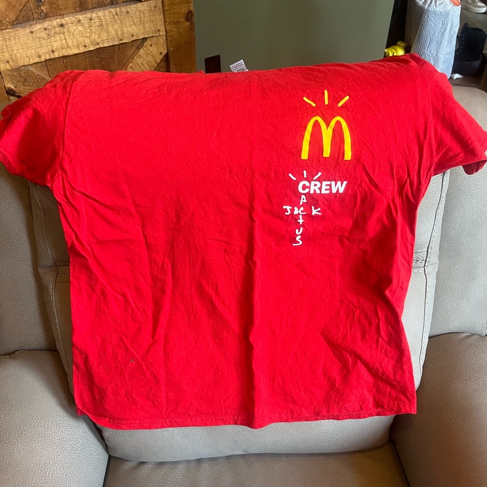 McDonald's Red Crew T-Shirt McDonald cactus jack t shirt